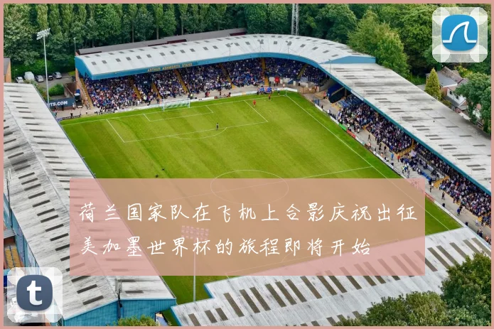 荷兰国家队在飞机上合影庆祝出征美加墨世界杯的旅程即将开始